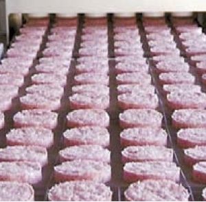 Production of hamburgers, nuggets, meatballs