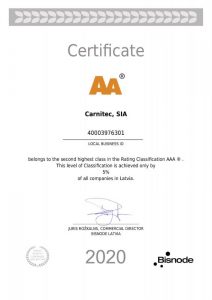 Carnitec Certificate